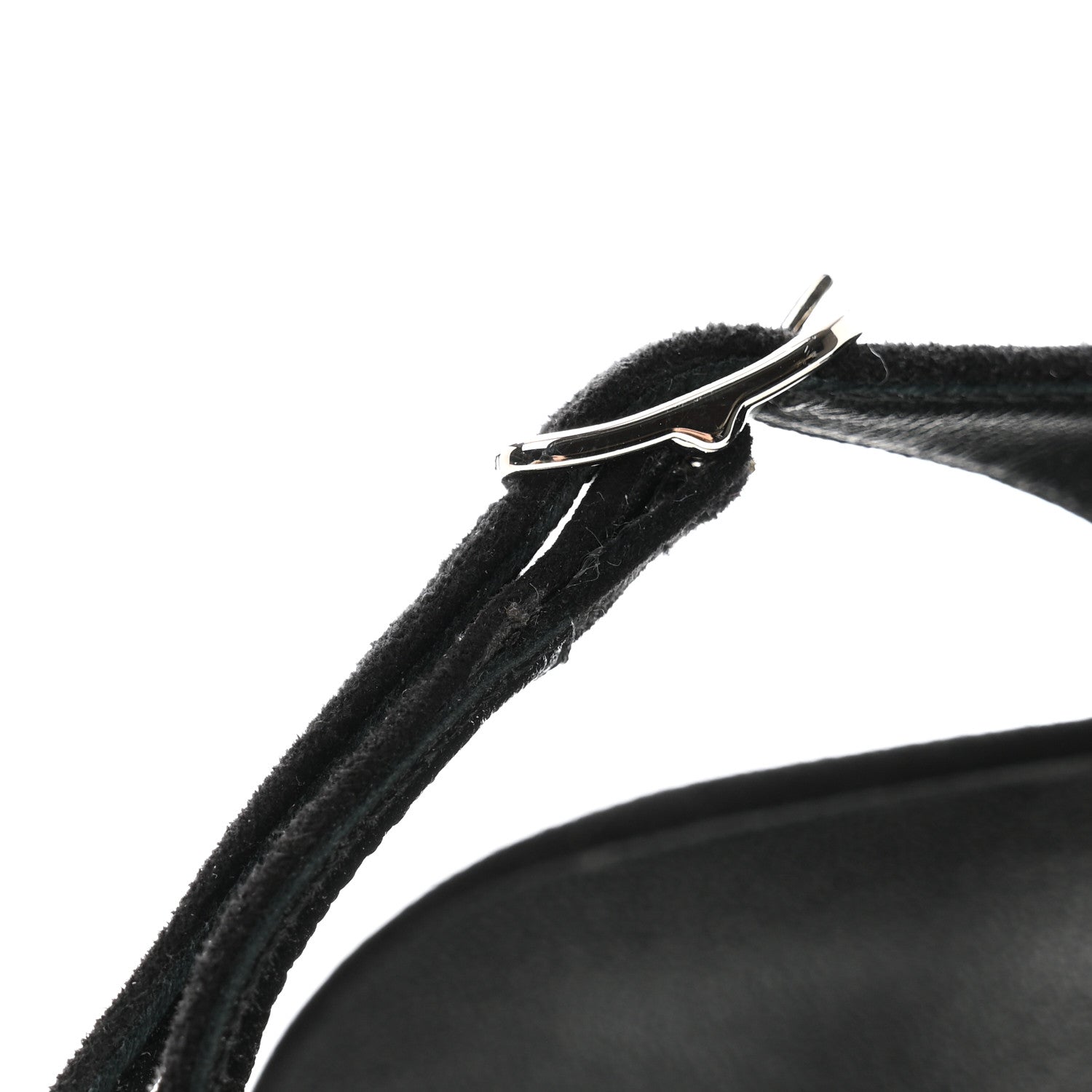 Hermes Suede Goatskin Crystal Ella 105 Sandal 35 Black 10 of 10