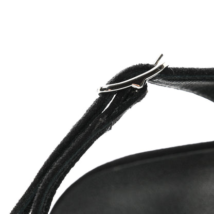 Hermes Suede Goatskin Crystal Ella 105 Sandal 35 Black 10 of 10