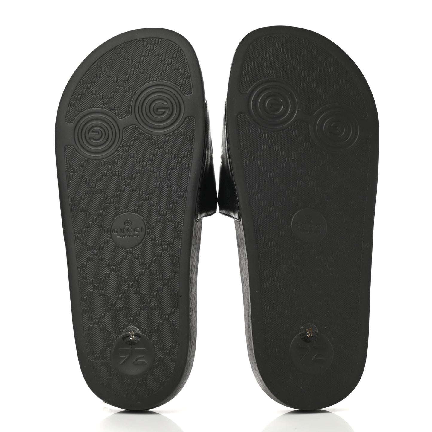 Nappa Cat Logo Womens Pursuit Slide Sandals 37 Black