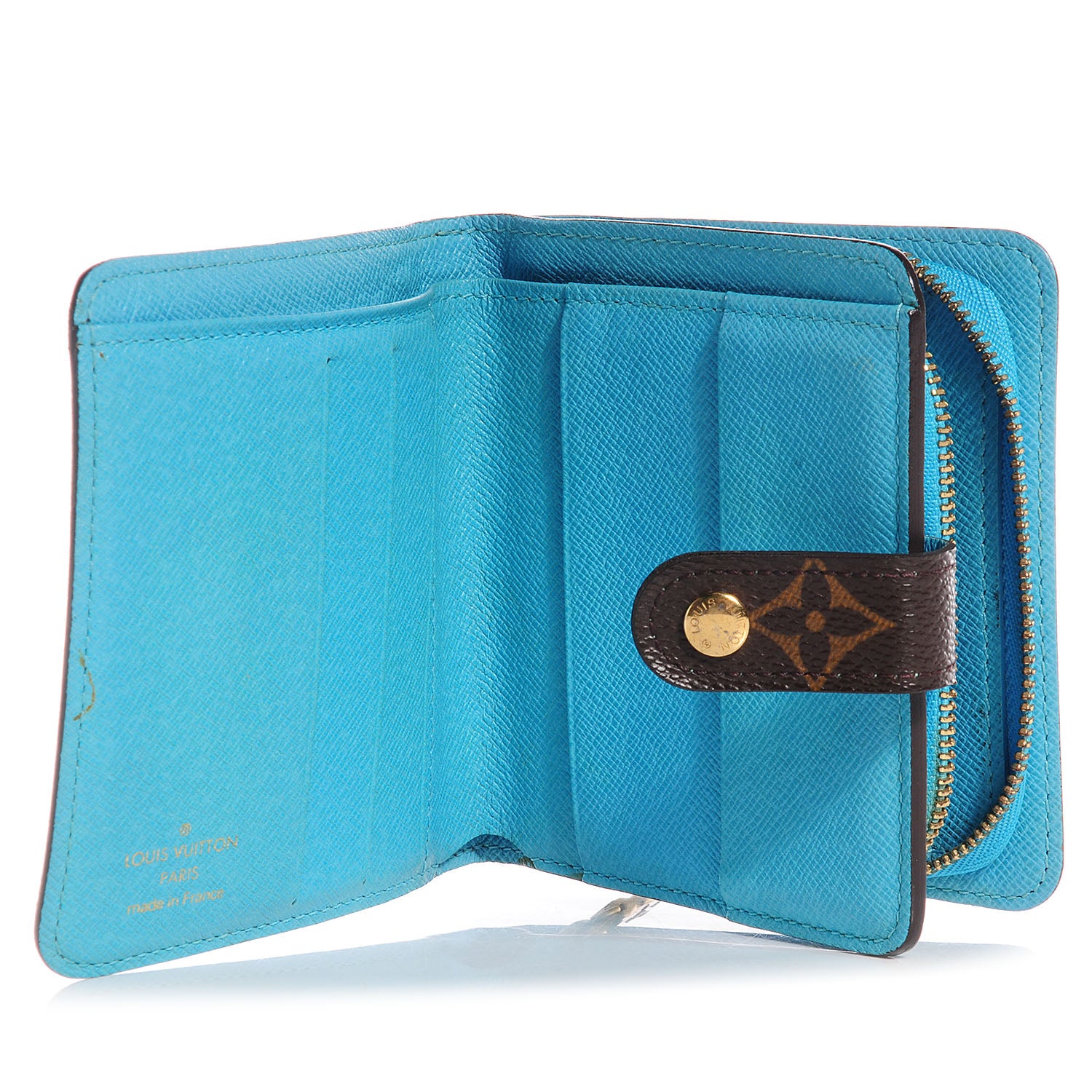 Louis Vuitton Monogram Groom Compact Zip Wallet Blue 5 of 7