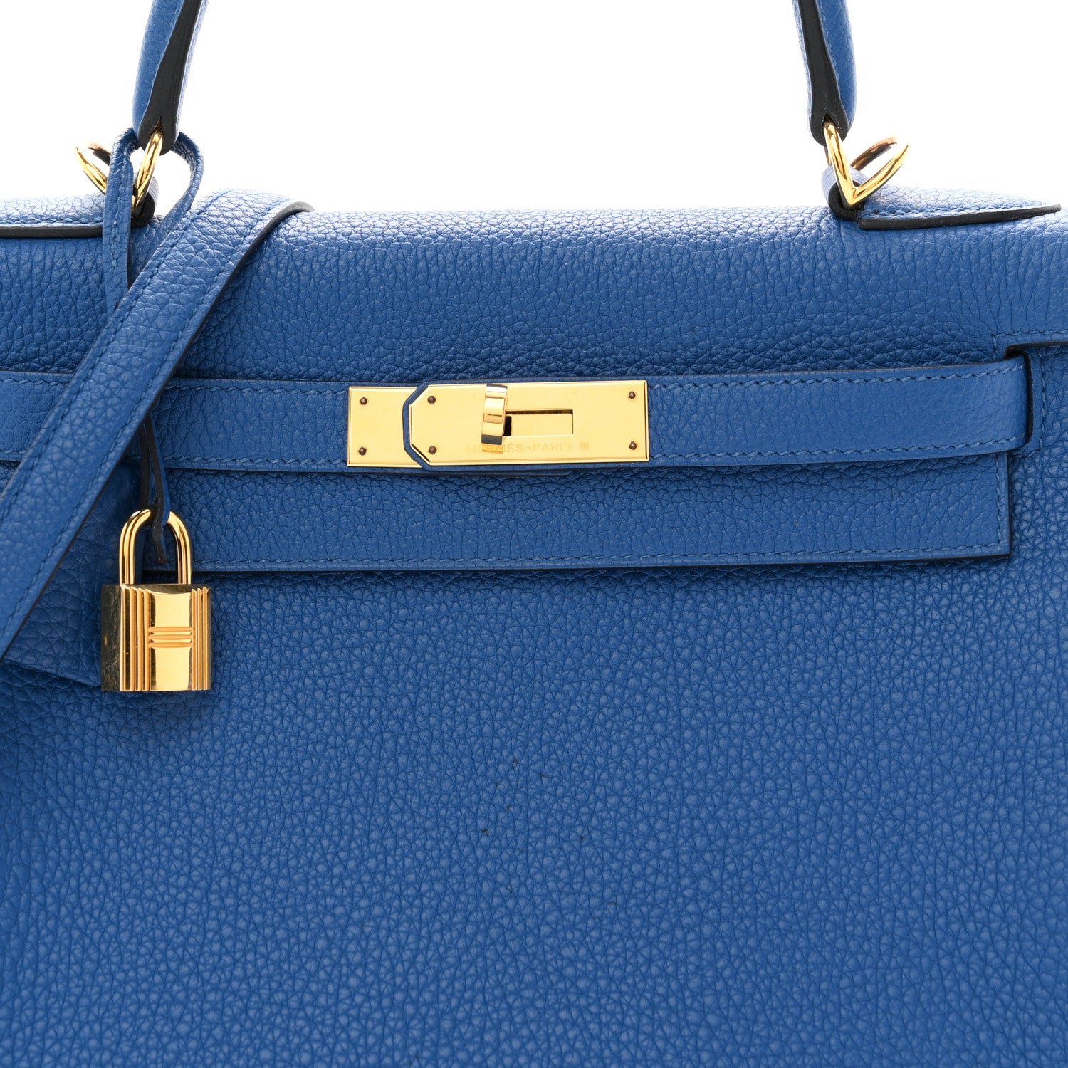 Hermes Togo Kelly Retourne 28 Bleu France 8 of 11