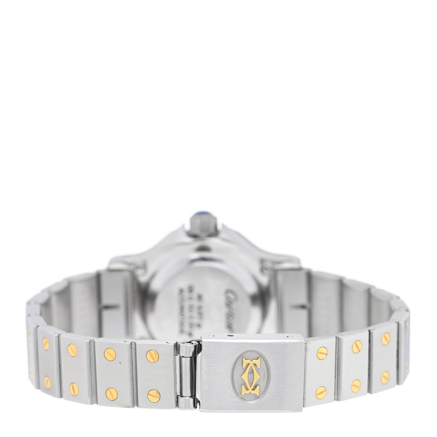 Stainless Steel 18K Yellow Gold 25mm Santos Octagon Automatic Watch