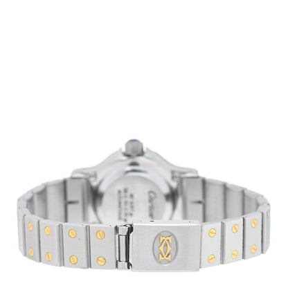 Cartier Stainless Steel 18K Yellow Gold 25mm Santos Octagon Automatic Watch 3 of 4
