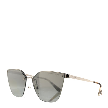 Prada Polarized Cat Eye Sunglasses SPR 68T Silver 1 of 8