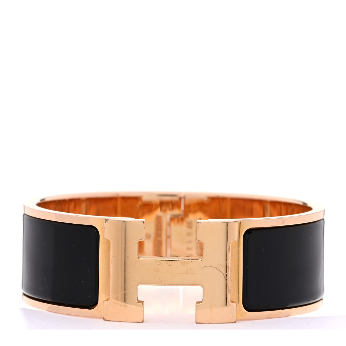 Enamel Wide Clic Clac H Bracelet PM Black