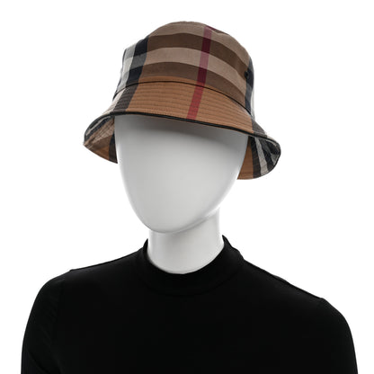 Burberry Cotton Canvas Exaggerated Check Bucket Hat M Birch Brown 2 of 8