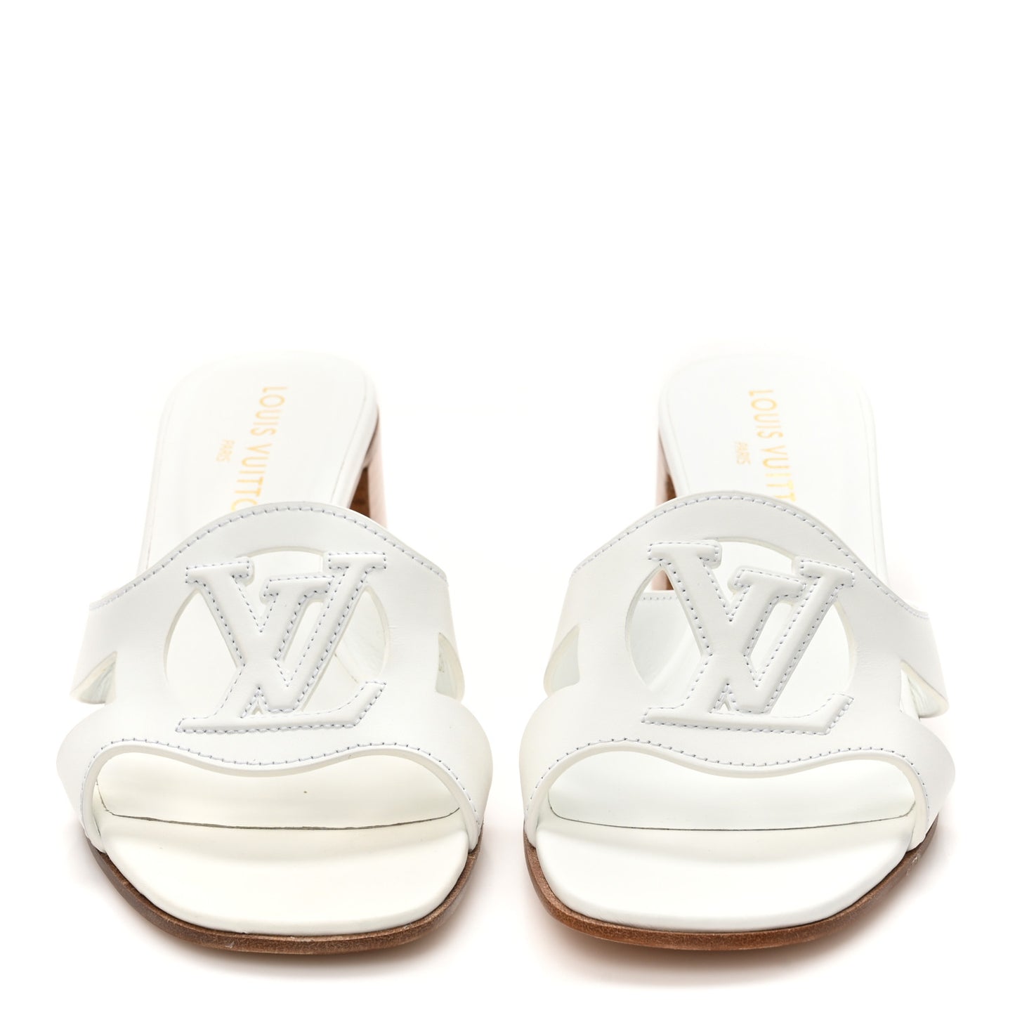 Calfskin LV Isola Mules 38 White