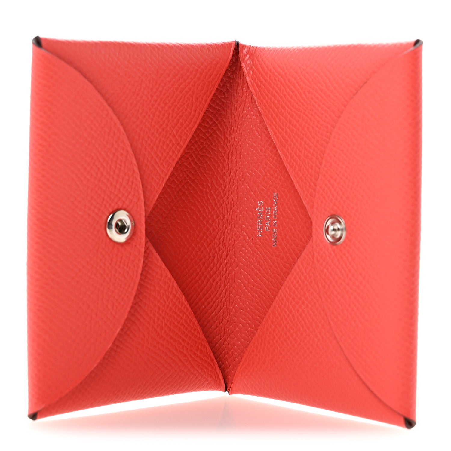 Hermes Epsom Calvi Card Case Rose Jaipur 5 of 7