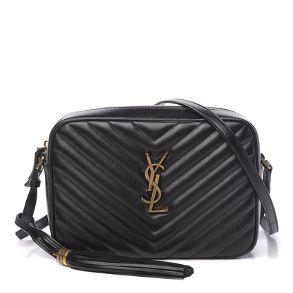 Saint Laurent Calfskin Matelasse Monogram Lou Camera Bag Black 1 of 16