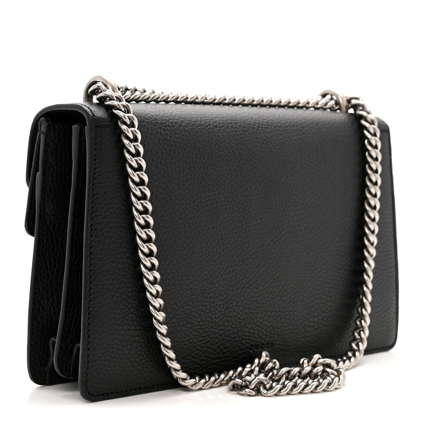 Pebbled Calfskin Small Dionysus Shoulder Bag Black