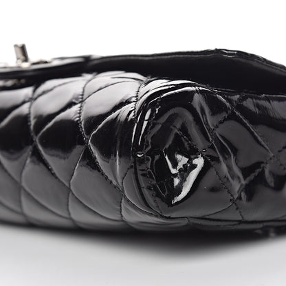 Chanel Patent Quilted Clutch with Chain Flap Black 5 of 9