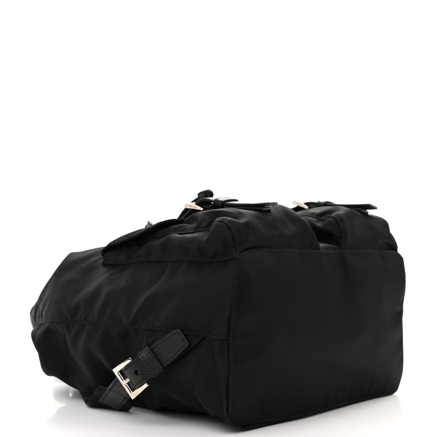 Tessuto Nylon Saffiano Medium Backpack Black