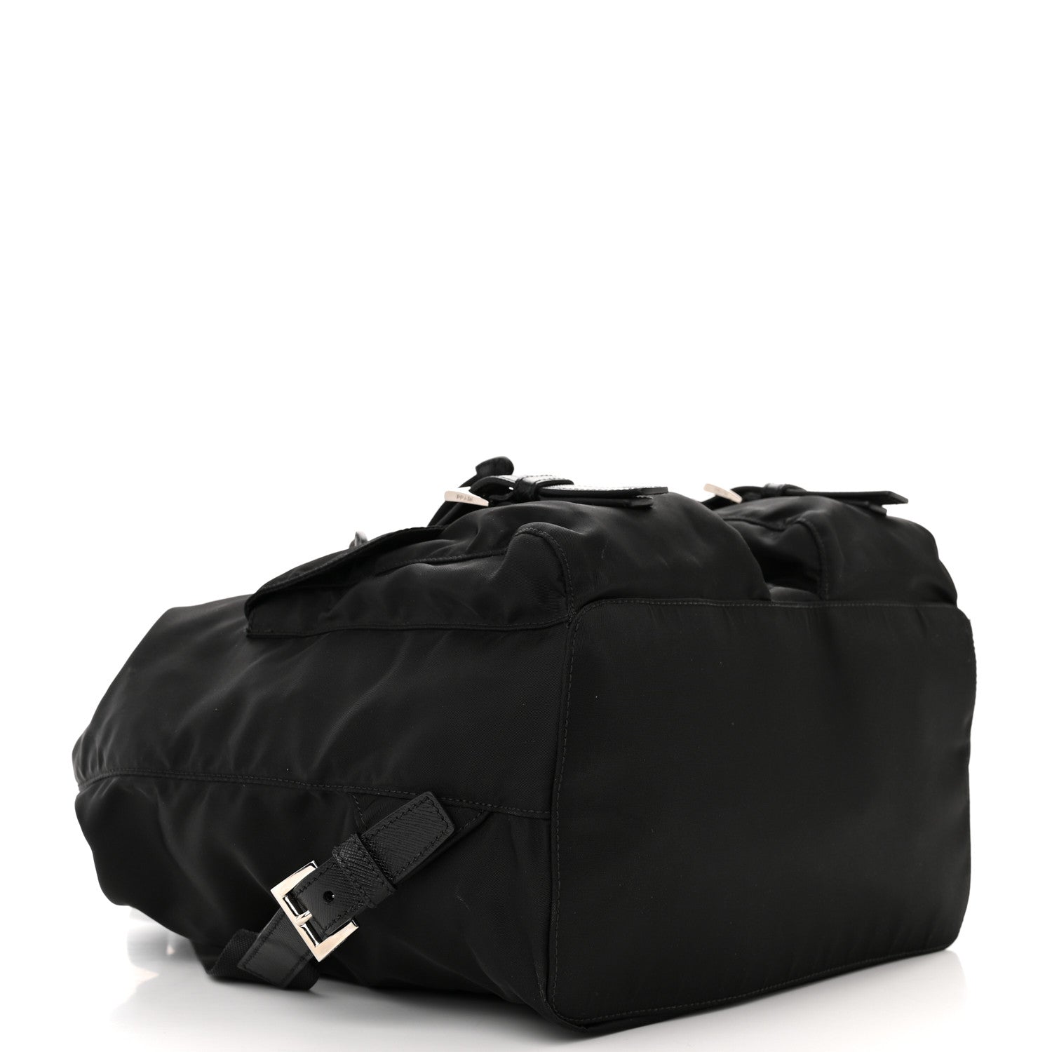 Prada Tessuto Nylon Saffiano Medium Backpack Black 4 of 9