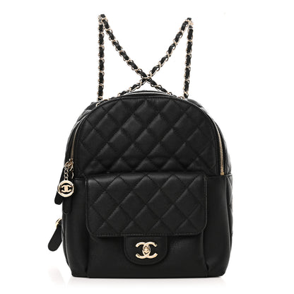 Chanel Caviar Quilted Medium Zip Around Backpack Black 1 of 10