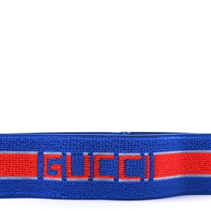 Gucci Cotton Logo Headband and Wrist Set M Blue Orange 5 of 8