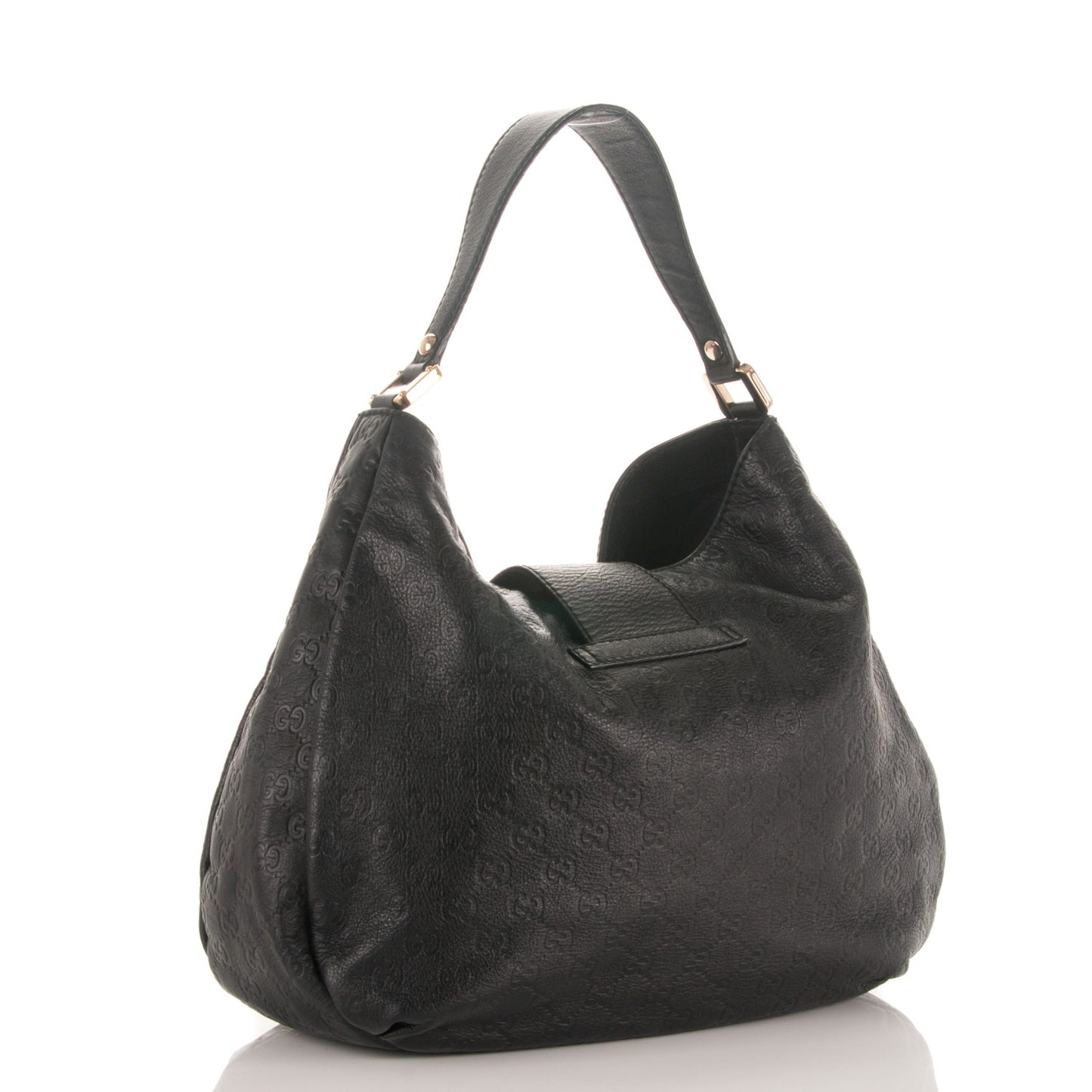Guccissima Large New Ladies Web Hobo Black