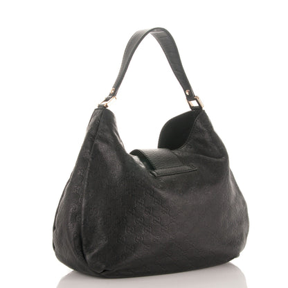 Gucci Guccissima Large New Ladies Web Hobo Black 3 of 7