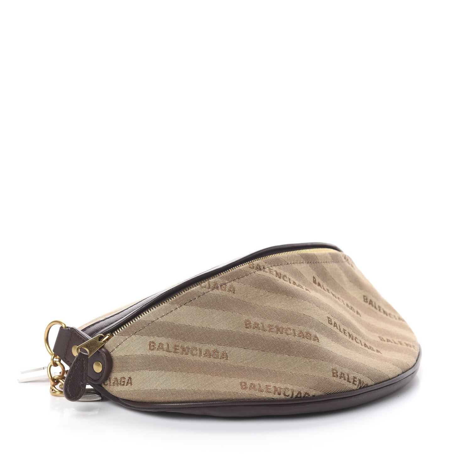 Canvas Jacquard Diagonal Allover Logo XS Souvenir Belt Bag Beige