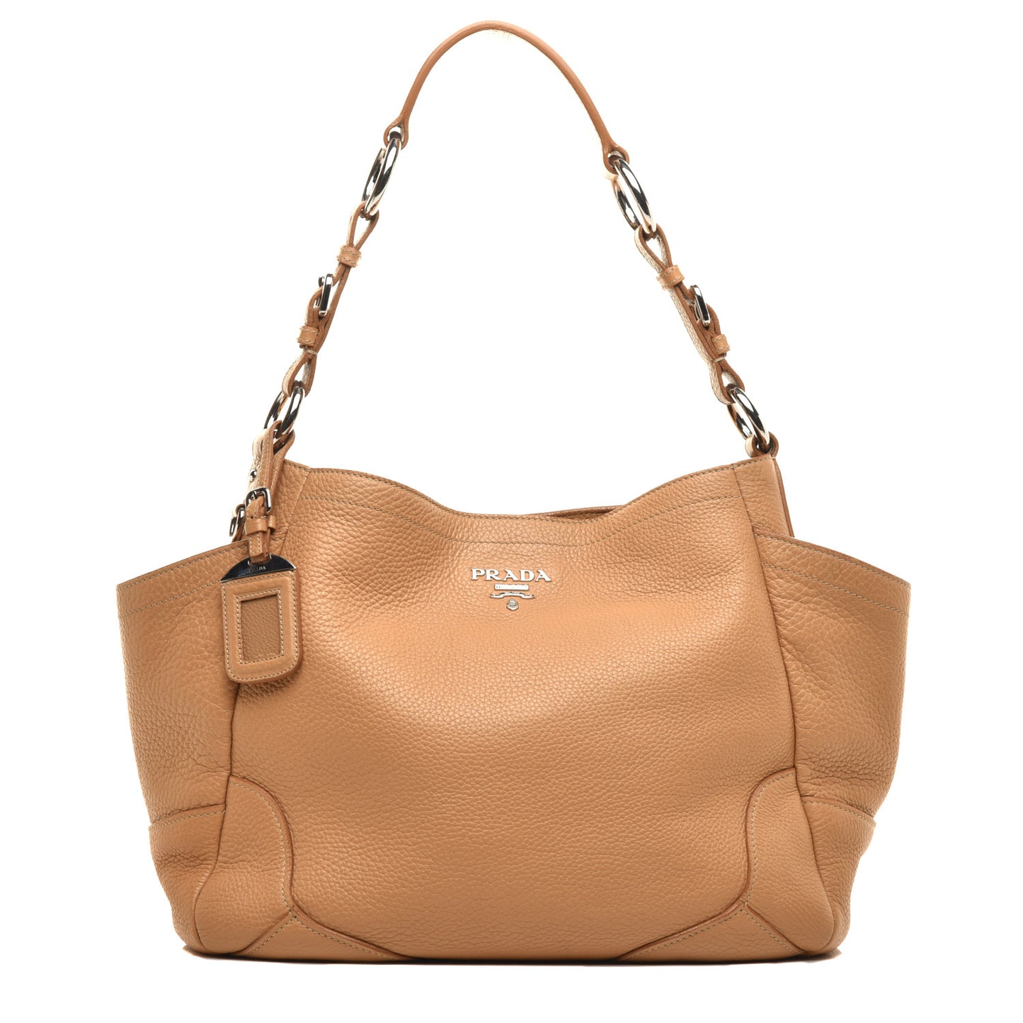 Vitello Daino Side Pocket Hobo Sabbia