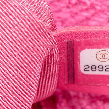 Chanel Tweed Quilted Medium Chanel 19 Flap Pink 8 of 11