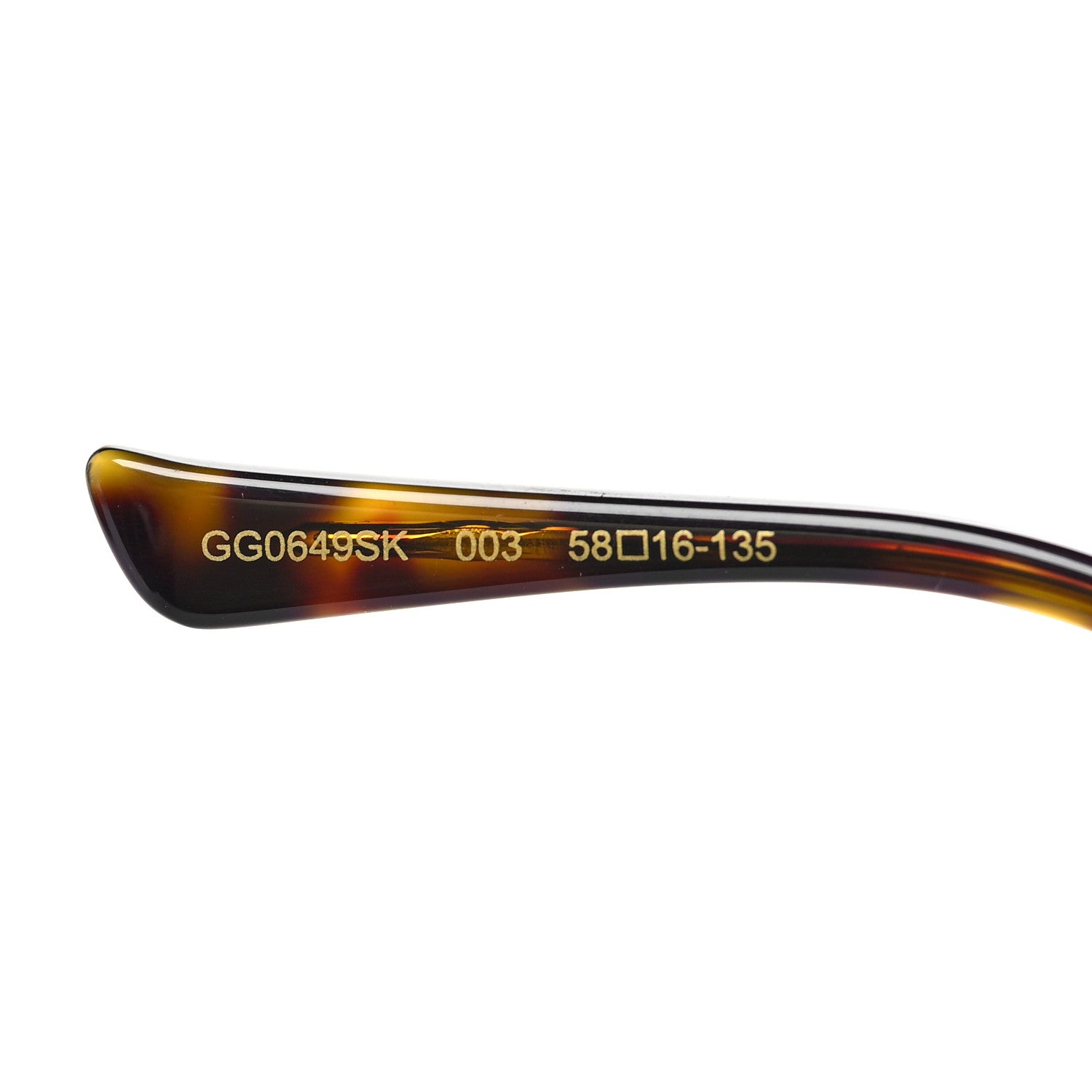 Gucci Acetate Metal Oversized Sunglasses GG0649SK Tortoise 5 of 7