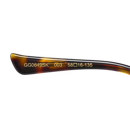 Gucci Acetate Metal Oversized Sunglasses GG0649SK Tortoise 5 of 7