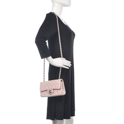 Chanel Lambskin Quilted Mini Rectangular Flap Light Pink 2 of 12