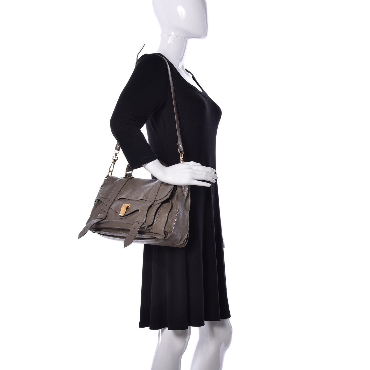 Proenza Schouler Lambskin Medium PS1 Satchel Smoke 2 of 11