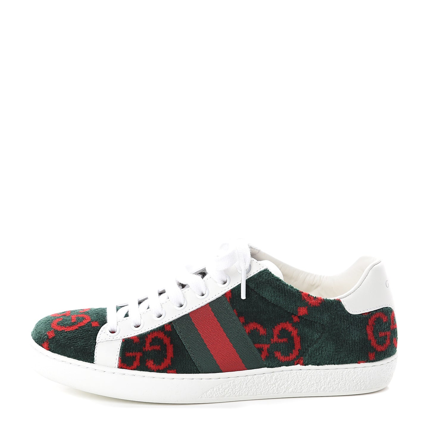 Terry Cloth GG Monogram Web Womens Ace Sneakers 36