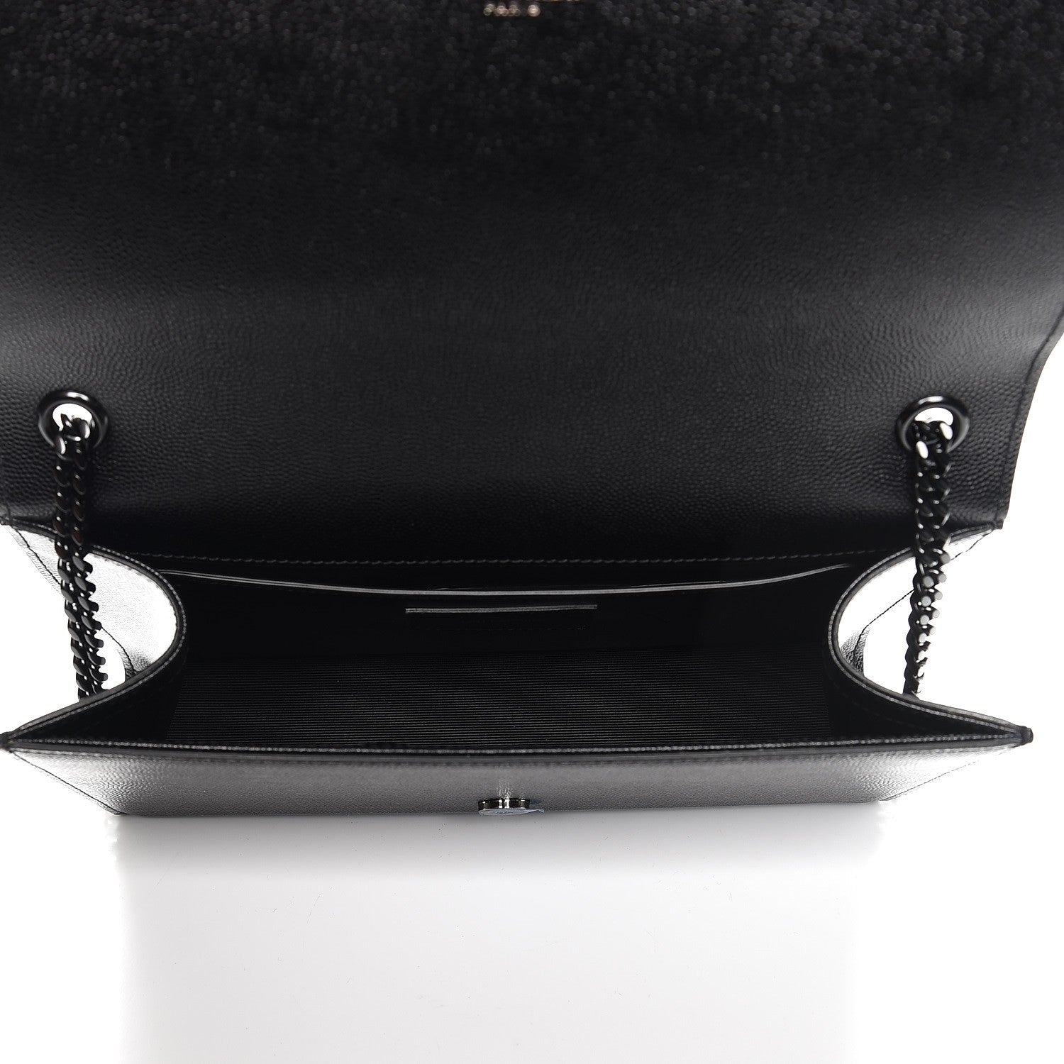 Saint Laurent Grain De Poudre Medium Classic Monogram Kate Satchel Black 5 of 7