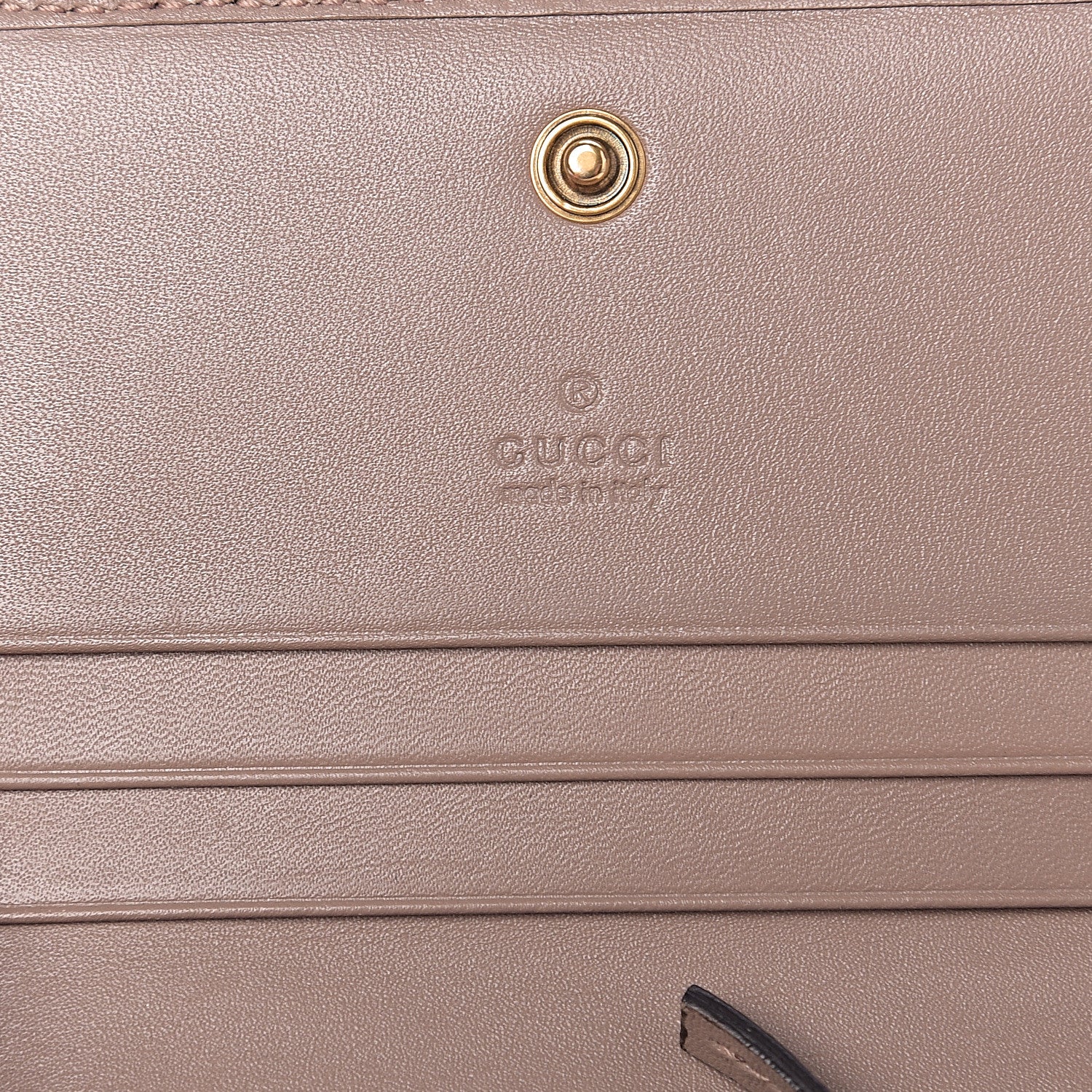 Gucci Calfskin Matelasse GG Marmont Card Case Wallet Porcelain Rose 5 of 7