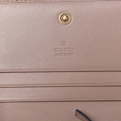 Gucci Calfskin Matelasse GG Marmont Card Case Wallet Porcelain Rose 5 of 7
