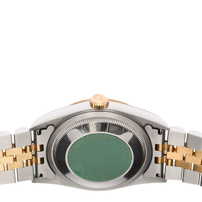 Rolex Stainless Steel 18K Yellow Gold Diamond 36mm Oyster Perpetual Datejust Watch Champagne 16233 4 of 4