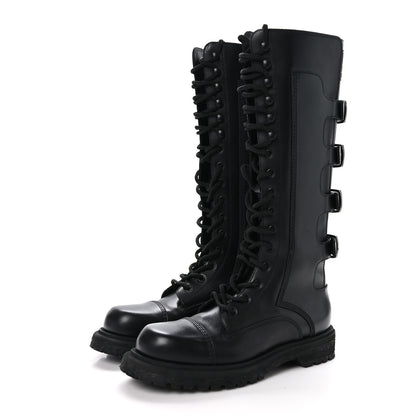 Christian Dior Matte Calfskin Diorebel High Boots 39 Black 3 of 9