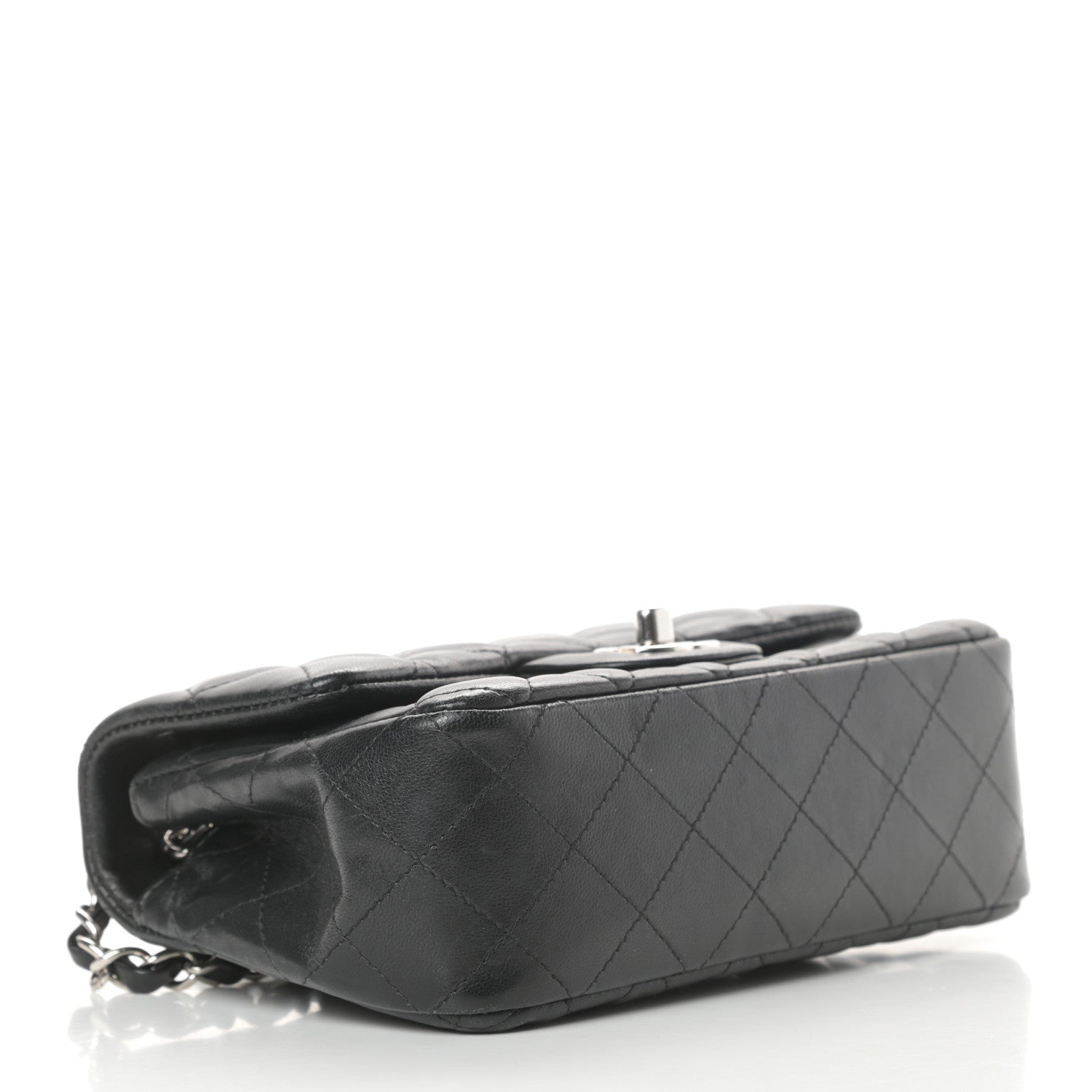 Chanel Lambskin Quilted Mini Rectangular Flap Black 4 of 14