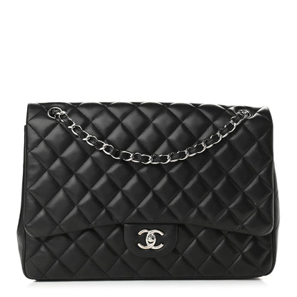 Chanel Lambskin Quilted Maxi Single Flap Black 1 of 9
