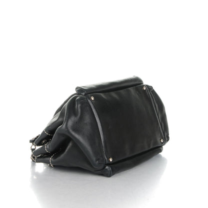 Chanel Lambskin Lax Accordion Hobo Black 4 of 9