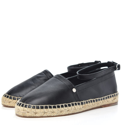 Hermes Nappa Malaga Espadrille 37 Black 3 of 7