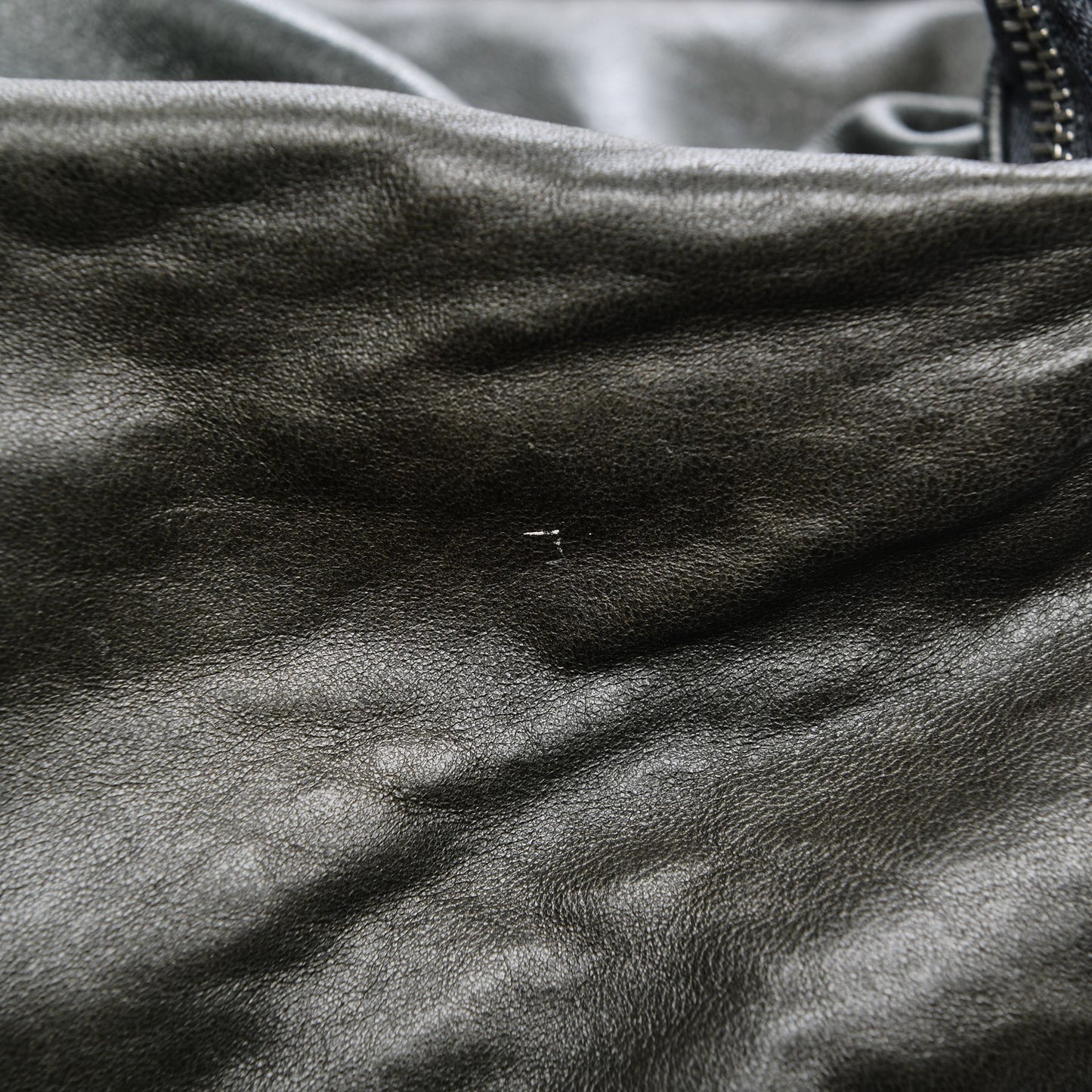 Lambskin Stitched 8 Knots Hobo Dark Grey