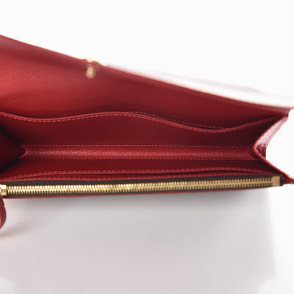 Louis Vuitton Damier Ebene Caissa Wallet Cherry 5 of 6