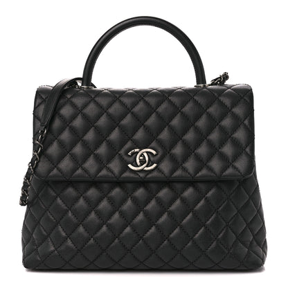 Chanel Caviar Quilted Large Coco Handle Flap Black 1 of 10