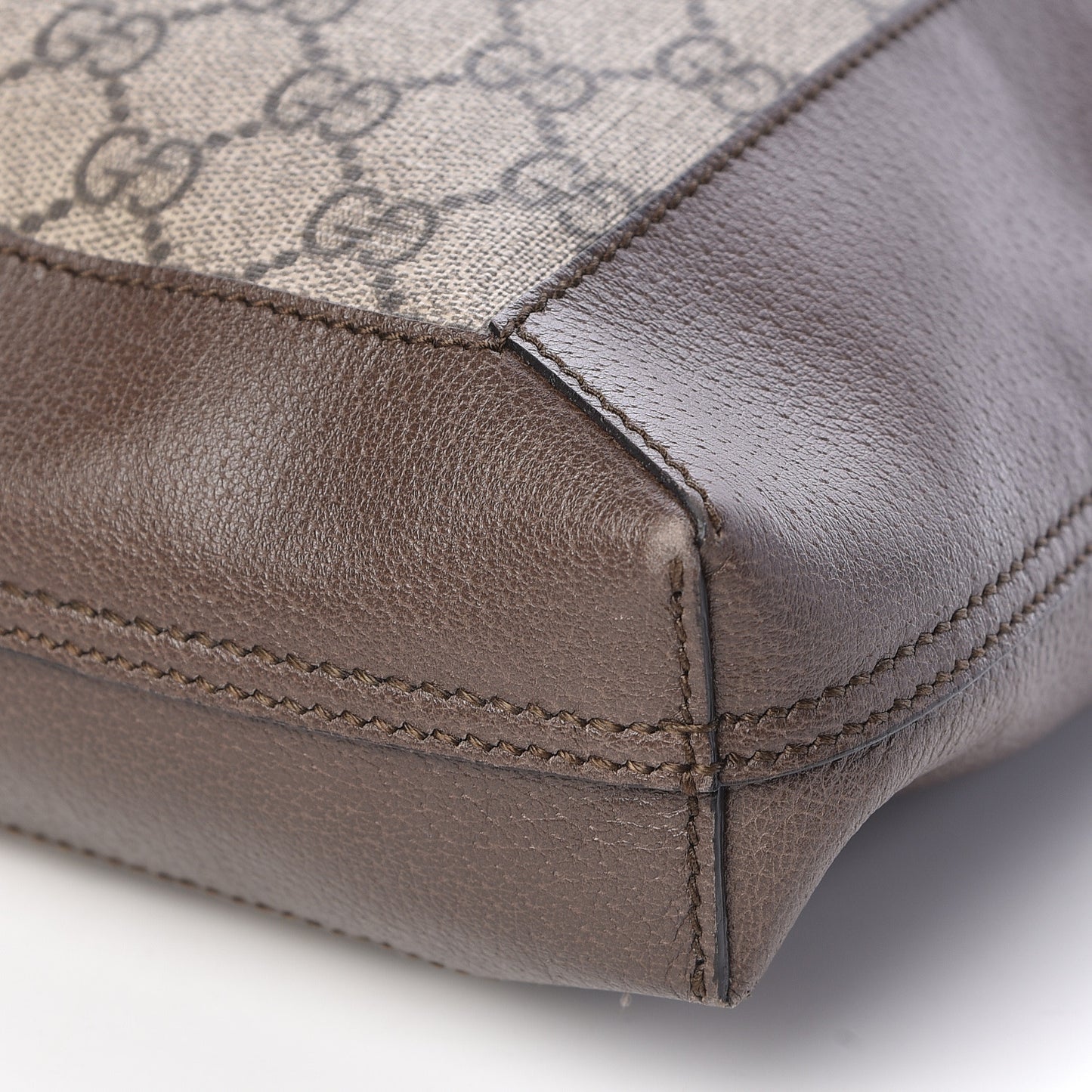 GG Supreme Monogram Web Large Ophidia Vertical Shopping Tote Brown