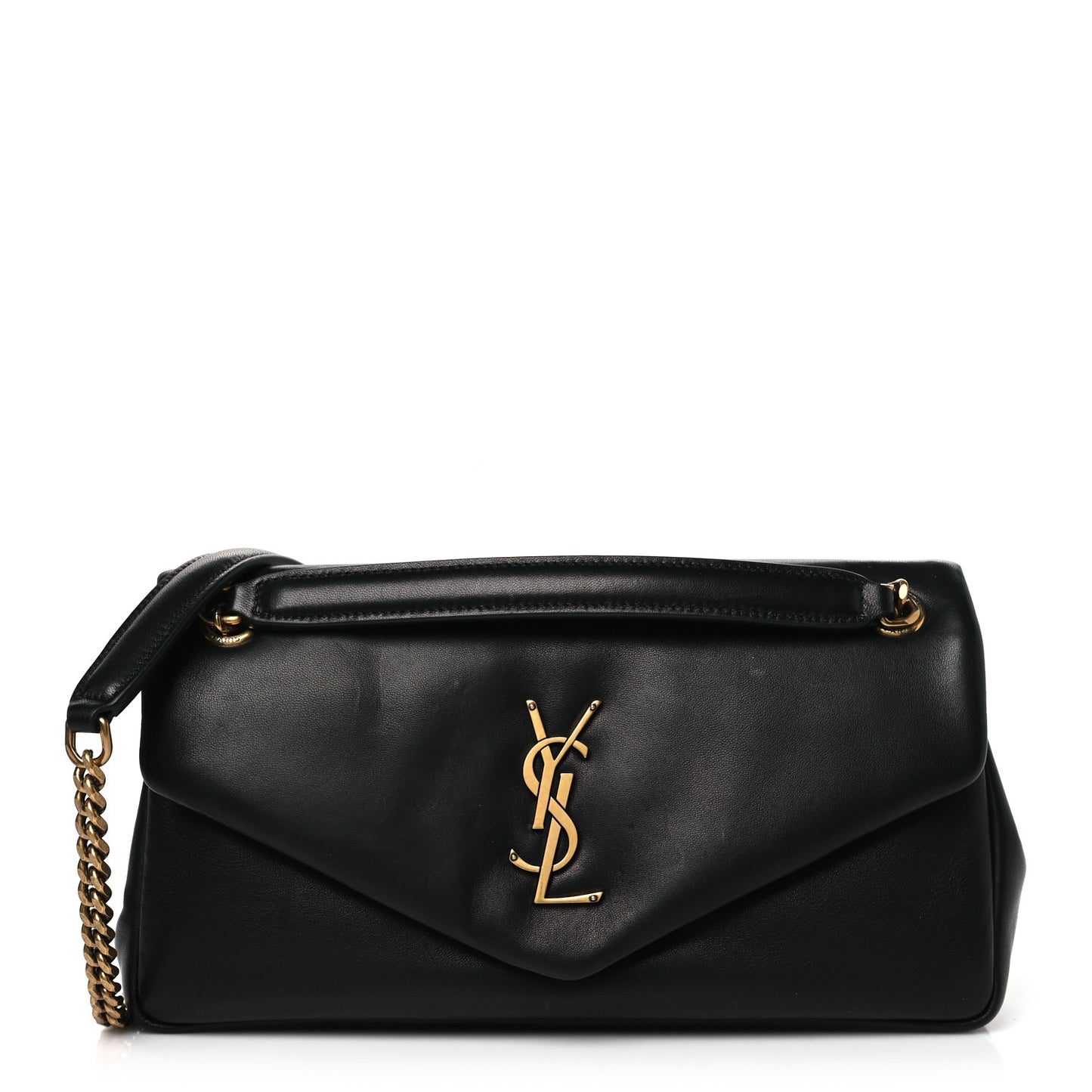 Plunged Lambskin Calypso Black