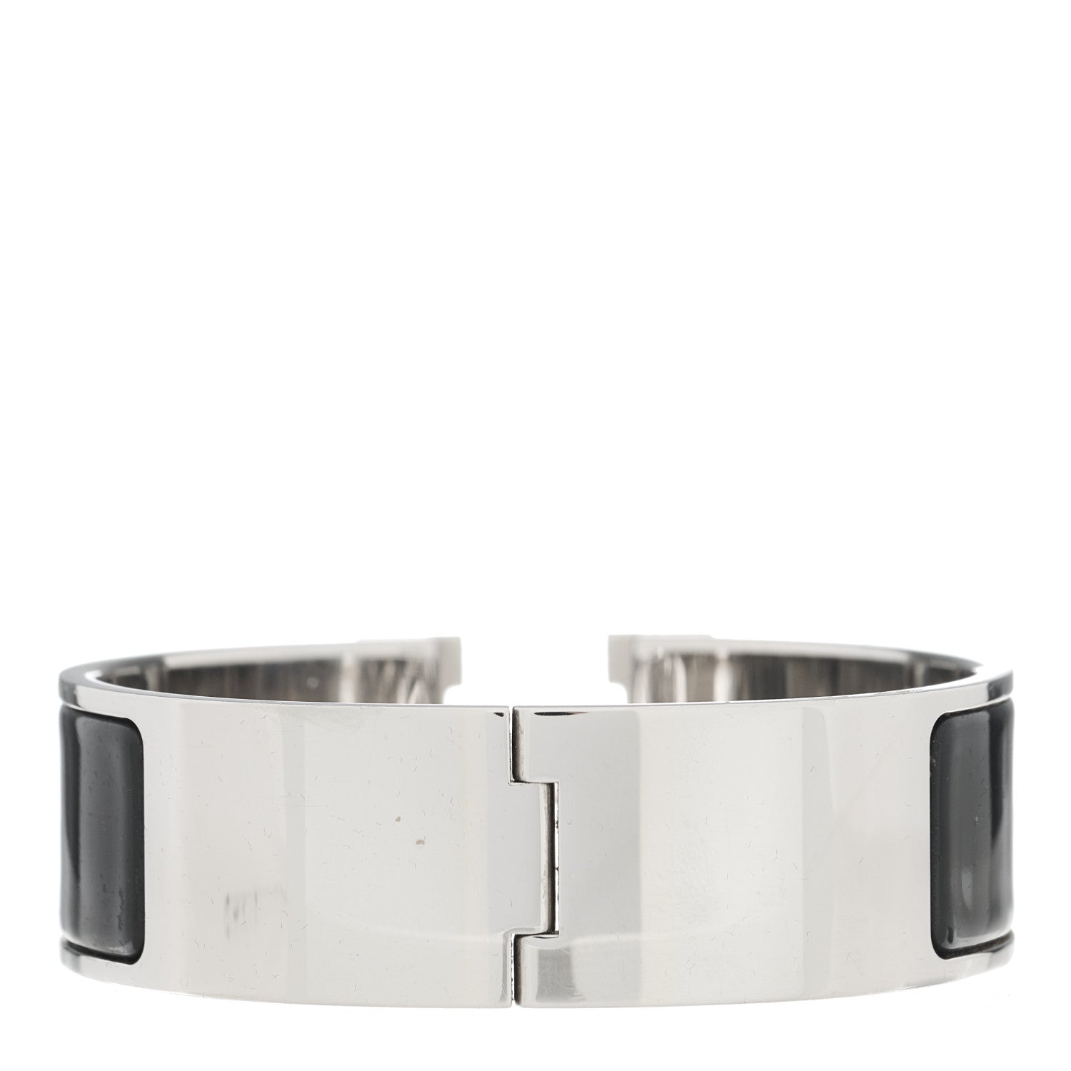 Hermes Enamel Wide Clic Clac H Bracelet GM Black 2 of 4