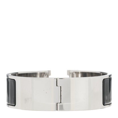 Hermes Enamel Wide Clic Clac H Bracelet GM Black 2 of 4