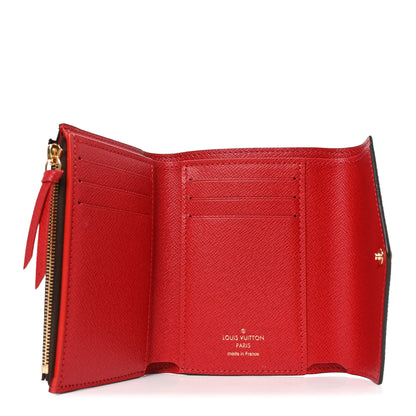 Louis Vuitton Damier Ebene Victorine Wallet Red 5 of 7
