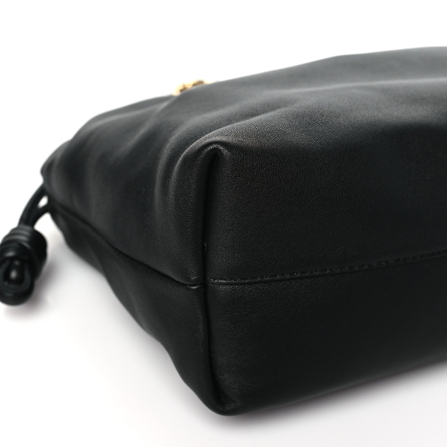 Loewe Mellow Nappa Donut Chain Flamenco Knot Clutch Black 9 of 10