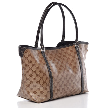 Gucci Crystal Monogram Medium Joy Tote Beige Ebony Testa di Moro 3 of 11