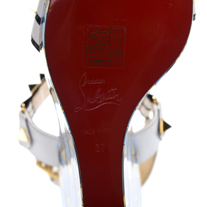 Christian Louboutin Studded Griotta 110 Wedges 37 Multicolor 8 of 8