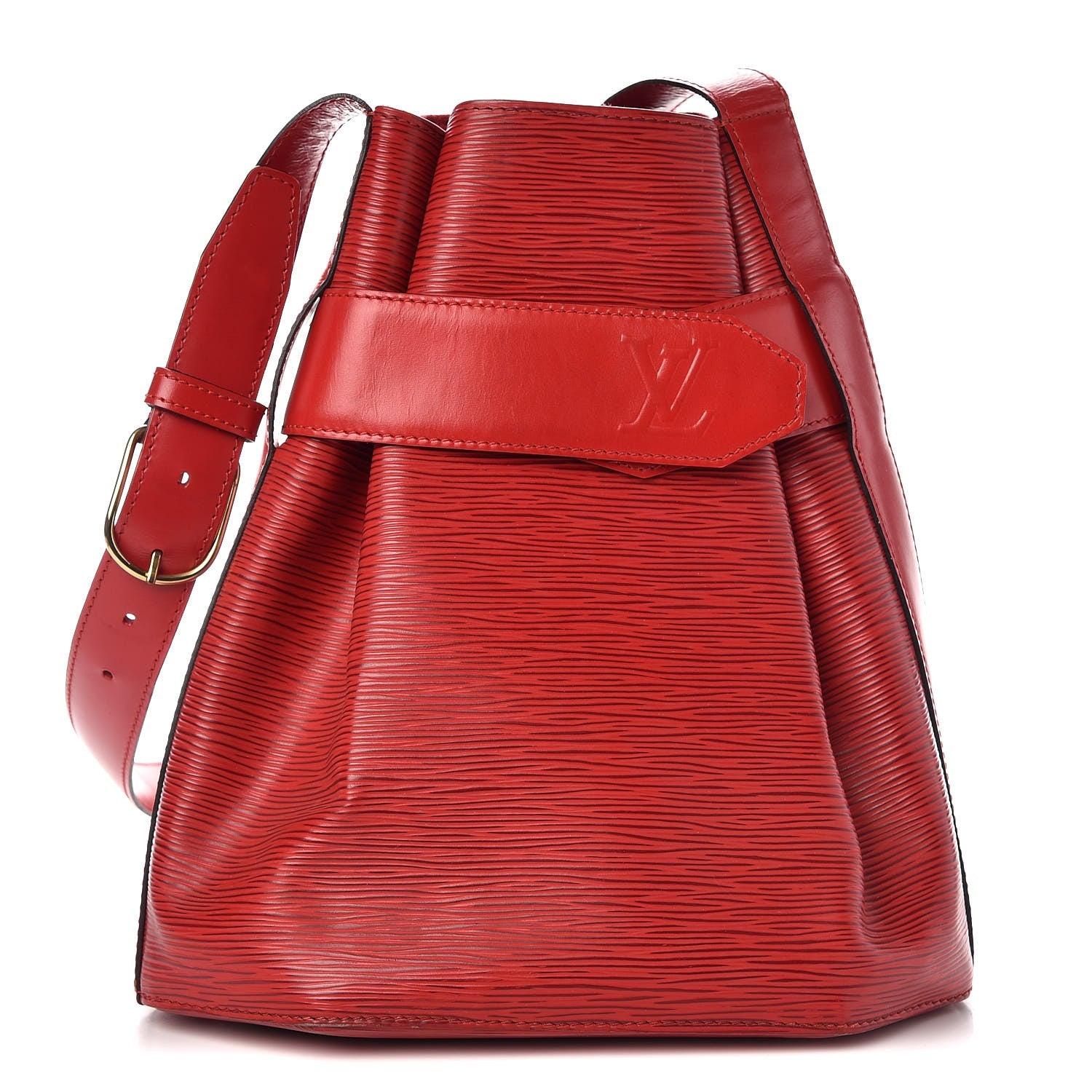Louis Vuitton Epi Sac D'Epaule Castillan Red 1 of 12